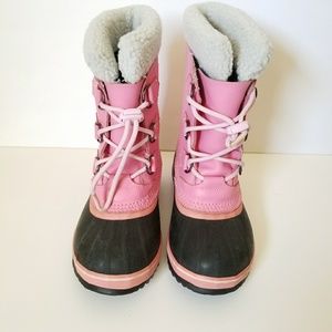 Pink Sorel youth boots